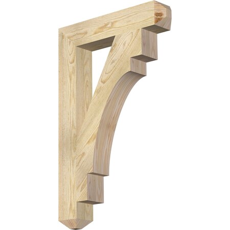 Ekena Millwork Merced Craftsman Rough Sawn Bracket, Douglas Fir, 4"W x 22"D x 34"H BKT04X22X34MRC04RDF